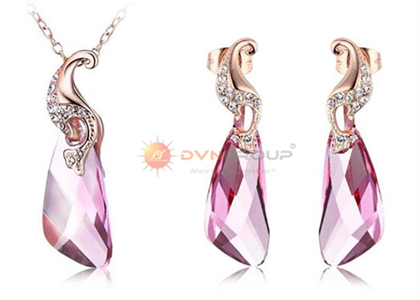 Rose Gold Plated | CZ Studded Pendant Sets